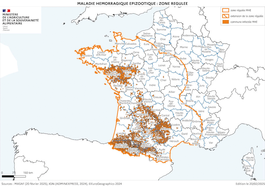 Zone régulée de la MHE au 20/02/2025.