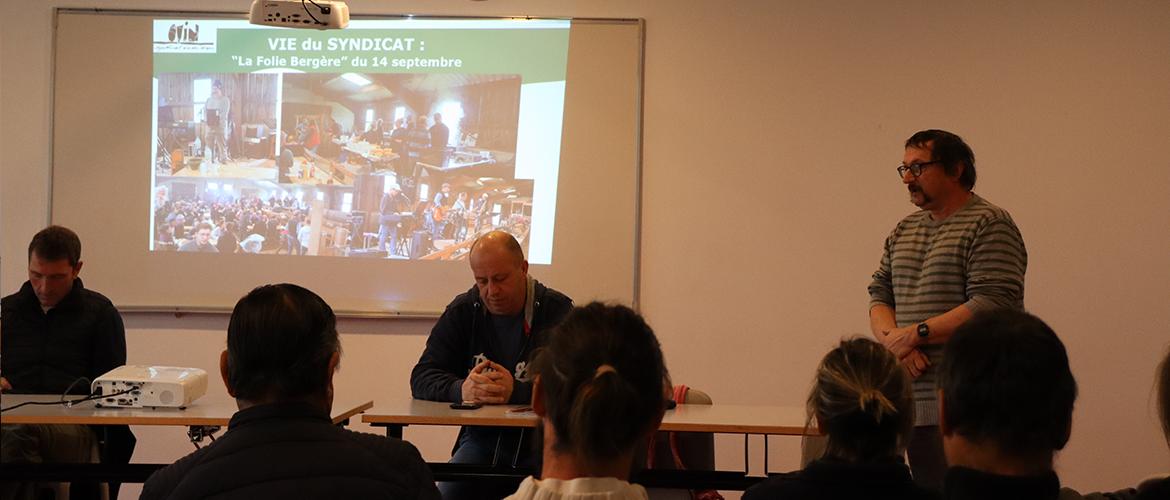 Compte-rendu positif pour la première édition de la Folie bergère présenté lors de l’AG par Jean-Baptiste Mangel. © Photo Marion FALIBOIS