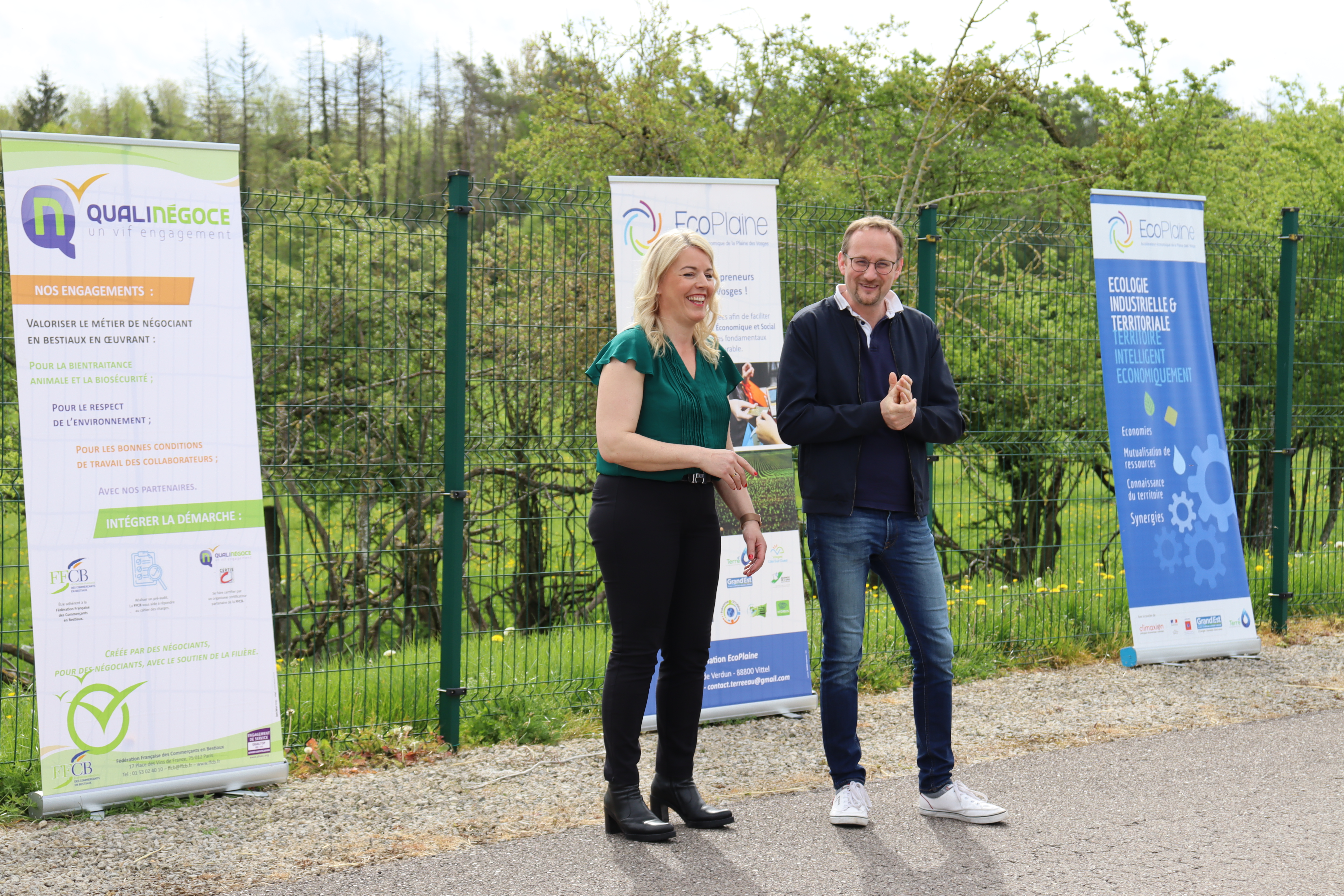 Angélique Lhuillier d’UNIBEST et Eric Pierrel du GDS des Vosges ©Marion Falibois