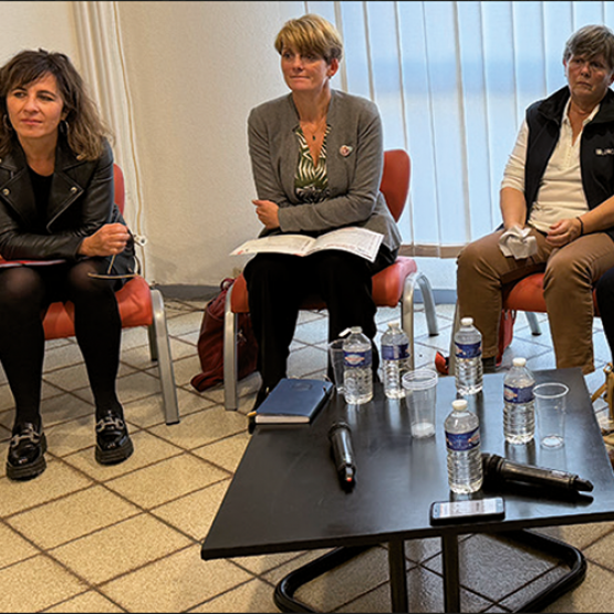 (De G. à D.) Caroline Cibert, Cathy Faivre-Pierret, Véronique Gandar, Linda Steffen et Rémi Mayaux. © Photo DR