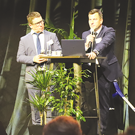 Bruno Didier et Arnaud De Maret ont dressé le bilan de l’année 2025, avant de dresser leur feuille de route pour 2026. © Photo DR