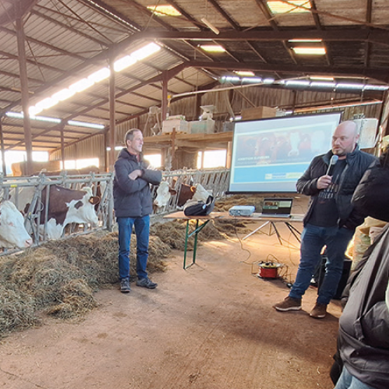 En début d’année, une série de portes ouvertes étaient organisée par la Chambre d’agriculture des Vosges afin que les fermes pilotes du département partagent leur expérience. © Photo CDA88
