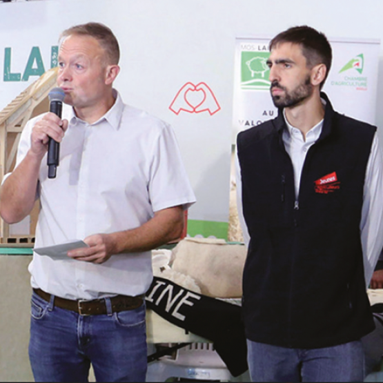 (de G. à D.) Jérôme Mathieu, pdt CRAGE ; Fabrice Couturier, pdt FRSEA ; Xavier Bailly, pdt JA Grand Est et Arnaud Rousseau, pdt FNSEA. © Photo DR