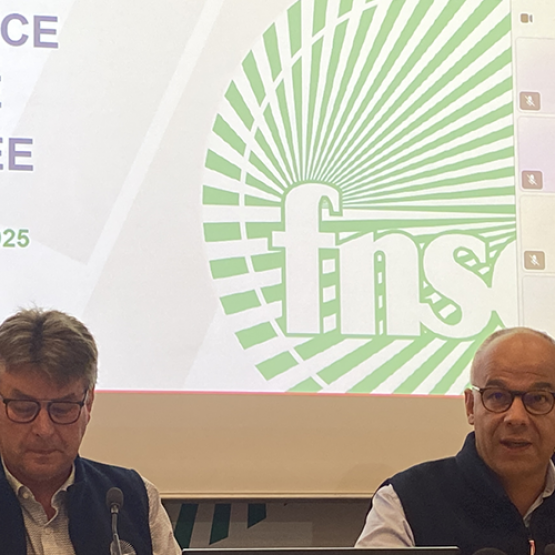 (de G. à D.) Hervé Lapie, secrétaire général et Arnaud Rousseau, président FNSEA. © Photo Actuagri