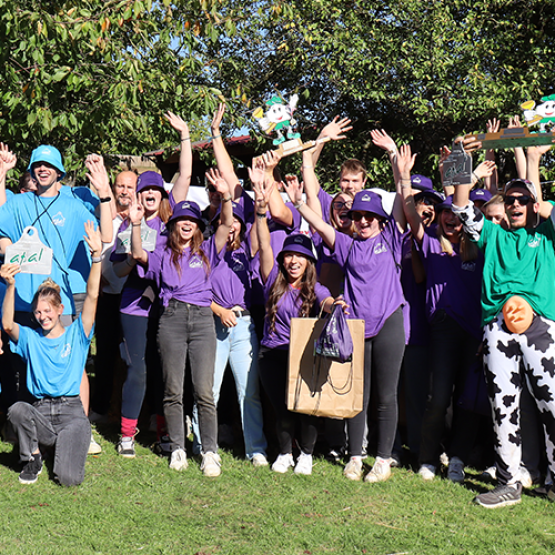 Les élèves de l’enseignement agricole de Chaumont, Pixérécourt et Haroué composaient un podium haut en couleurs. © Photo Marion FALIBOIS