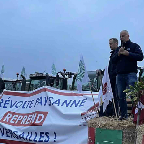 Manifestation à Versailles - Arnaud Rousseau, FNSEA. © Photo DR