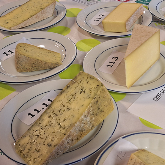 Munsters, Cœur de massifs, fromages blancs, tommes et yaourts, le concours mettait en valeur la diversité et le savoir-faire des producteurs fermiers. © Photo Marion FALIBOIS