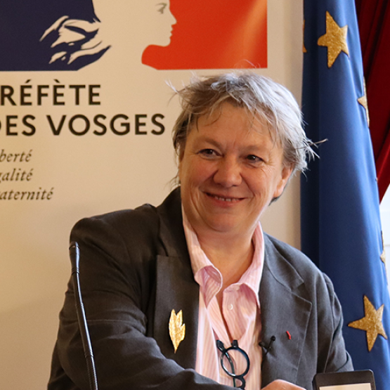 Discours de Valérie Michel-Moreaux, préfète des Vosges, lors de sa cérémonie de départ. © Photo Camille COQUET