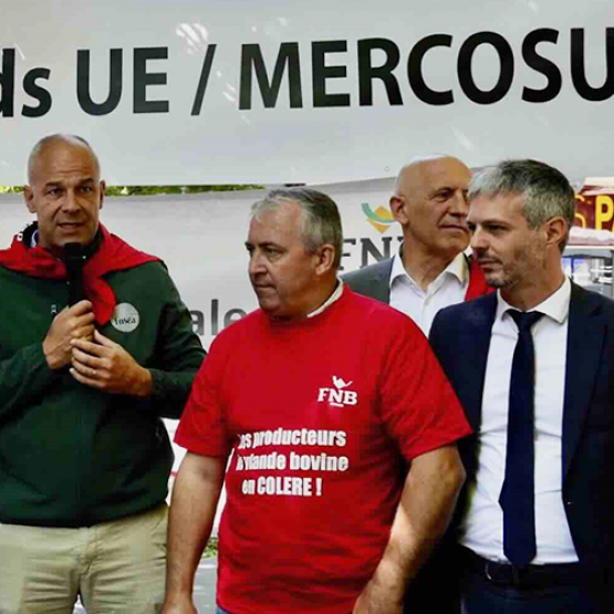 Manifestation du 7 juillet 2024 FNB Mercosur Arnaud Rousseau © Photo d’archives Actuagri