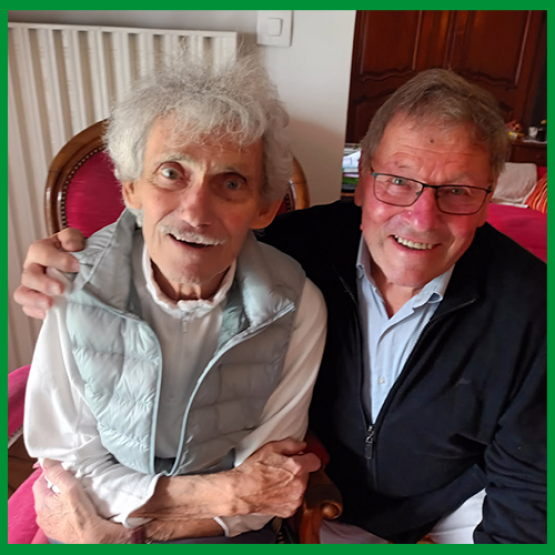 Christian Desboeufs et Alain Lecler lors de leurs retrouvailles, à Annecy, en septembre 2025. © Photo DR
