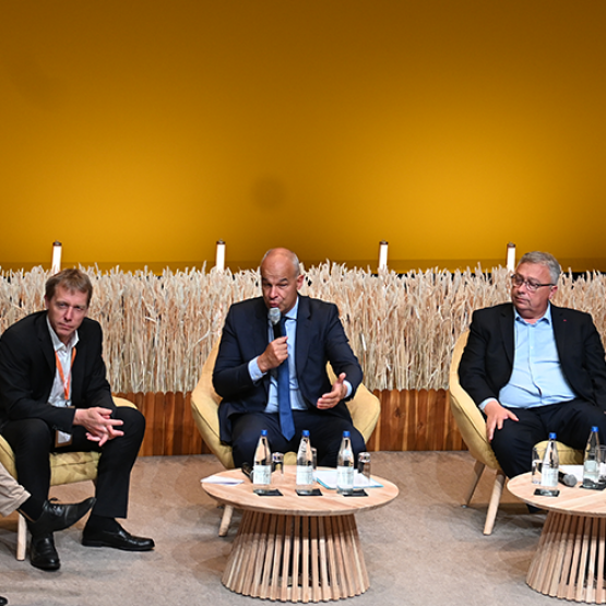 (de G. à D.) : Franc Laborde, Franck Sander, Arnaud Rousseau, Éric Thirouin, Benjamin Lammert et Geoffroy d’Évry. © Justine JORIS