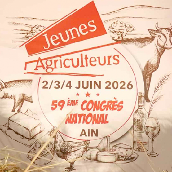 Bannière du congrès national Jeunes Agriculteurs 2026. © Photo Actuagri CS