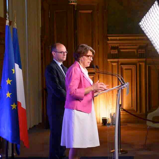 Annie Genevard, ministre de l'Agriculture lors de la conférence de presse du 9 juillet 2026. © capture X