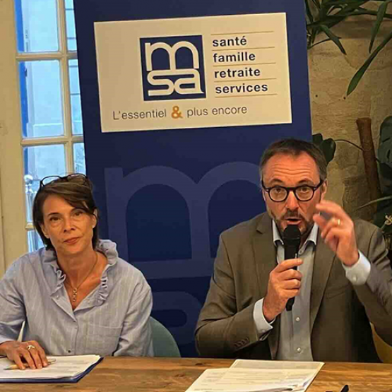 Des annonces fortes lors de la conférence de presse de rentrée de la Caisse centrale de Mutualité sociale agricole. © Actuagri-CS