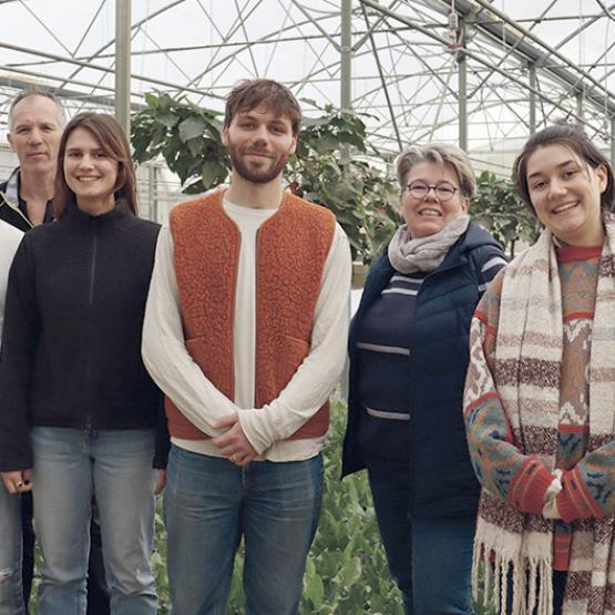 (De g. à d.) : Bastien Delhomme, Christian Fleurentin, Juliette Haas, Boris Suty, Cécile Aubert  et Julie Schaack. Photo DR