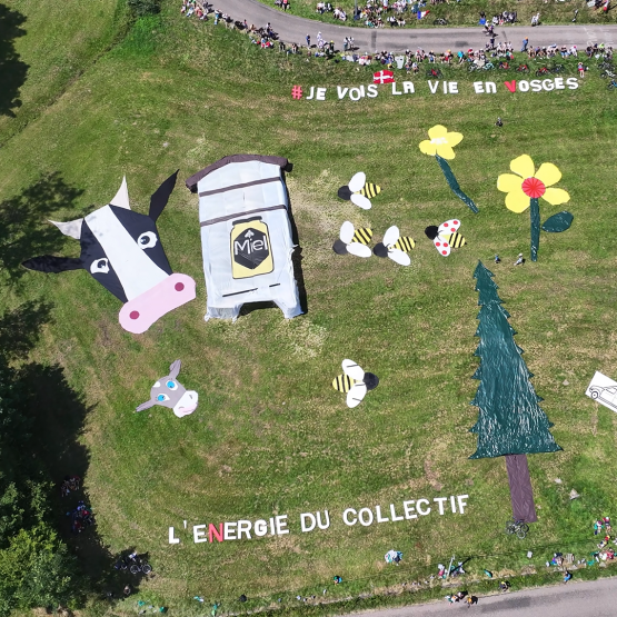 La fresque de cette année représentait les énergies collectives ©Marlonn OLLIVAUX/Carte Campagne 
