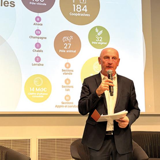 Sylvain Hinschberger, président de la Coopération Agricole du Grand Est. Photo Pierre Divoux