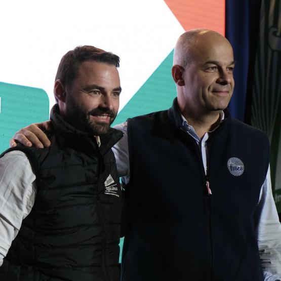 Pierrick Horel, président de Jeunes Agriculteurs et Arnaud Rousseau, président de la FNSEA Photo : Actuagri