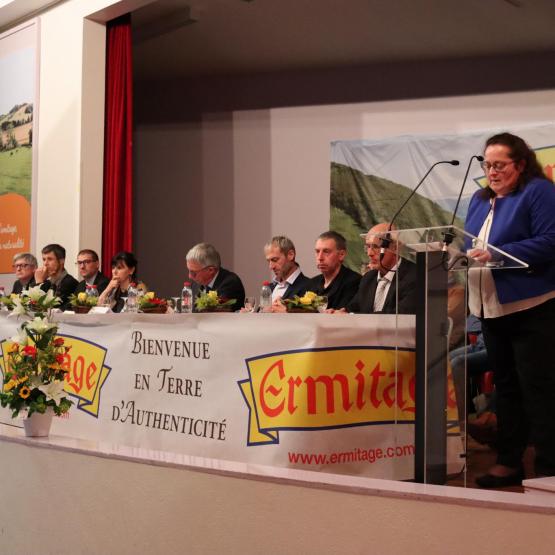 Delphine Picard, directrice générale du Groupe Ermitage a présenté le rapport d’activité. Photo : Marion FALIBOIS