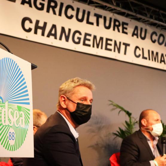 Le thème de l’assemblée générale portait cette année sur l’impact du changement climatique sur l’agriculture. Photo : Matthieu PALMIERI 
