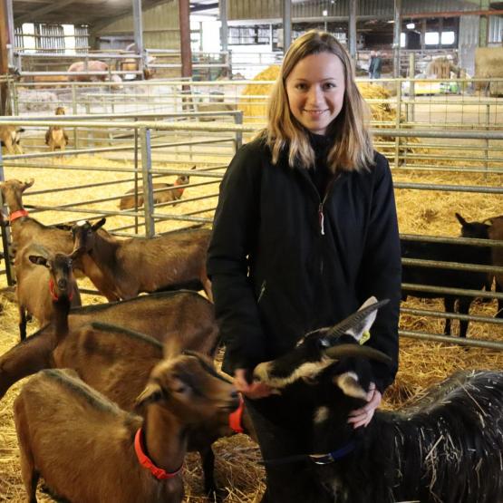 Pauline Thirion s’est installée avec 32 chèvres sur la ferme familiale ©Marion Falibois.