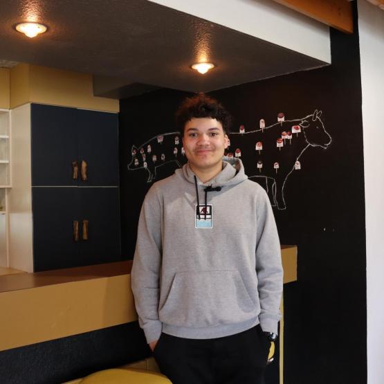 Sinclair Claudel, élève en BP Arts de la cuisine à la MFR de Saulxures-sur-Moselotte, aimerait ouvrir son propre restaurant. ©Mélanie BECKER