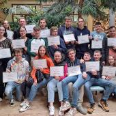 La classe de 1e STAV du lycée agricole de Mirecourt a reçu une distinction délivrée par l’établissement dans le cadre de la cérémonie annuelle de mise à l’honneur pour le projet « assiette 2050 ». ©Campus de Mirecourt