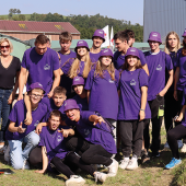 « Pour Obernai allez, allez ! » c’est en donnant de la voix et avec le sourire que les vainqueurs du challenge sont allés chercher leur trophée. ©Photo Marion Falibois