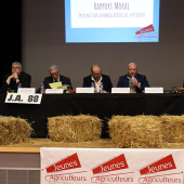 (De G. à D.) Germain Blaise, Jérôme Mathieu, Daniel Gremillet, Philippe Clément, Nicolas Lallemand, Stéphane Viry, Martine Bouillat et Valérie Michel-Moreaux. © Photo Marion Falibois