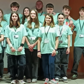 La classe de terminale TCVA de cette année a organisé son propre salon des founisseurs. © Photo Ecole de Roville.