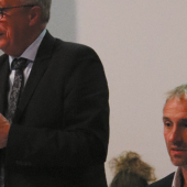 Ancien et nouveau présidents de l'Ermitage : Daniel Gremillet et Rémy Benoit. © Photo Marion FALIBOIS