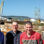 Les quatre associés du Gaec Saint Bernardin, qui sont aussi les quatre associés de PFR Energie, qui porte le projet de méthanisation. © Photo PFR Energie