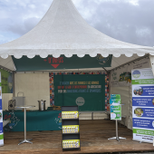 Le stand de la FDSEA 88 est installé. © Photo FDSEA 88