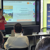 Louise Genini-Perrin, présente les coulisses du projet. © Photo Camille Coquet