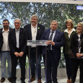 Les élus et représentants du département se sont retrouvés sur le stand de la Région Grand Est lors de l’inauguration de la journée Vosges. © Photo Marion FALIBOIS