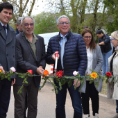 (De G. à D.) Jean Hingray, sénateur des Vosges, Serge Renaux, maire de Poussay, Daniel Gremillet, sénateur des Vosges, Anne Jacopin, présidente du conseil d’administration du Campus de Mirecourt et Nathalie Babouhot, maire de Mirecourt ©Educoforest
