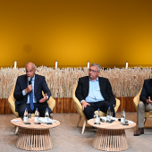 (de G. à D.) : Franc Laborde, Franck Sander, Arnaud Rousseau, Éric Thirouin, Benjamin Lammert et Geoffroy d’Évry. © Justine JORIS