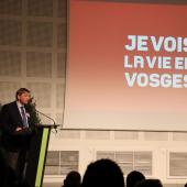 François Vannson, président du Conseil Départemental des Vosges lors de l’inauguration la convention, photo Marion Falibois