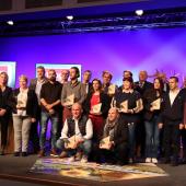 Les lauréats et partenaires de cette 2e édition des Trophées de l’agriculture des Vosges ©Marion Falibois.