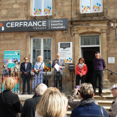 (De G. à D.) Yves Desvernes, Carole Thiébaut-Godé, Régis Colin, Blandine Coutelas et Bertrand Thiebaut ©Cerfrance Vosges