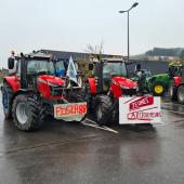 Cinquante tracteurs vosgiens participaient à la mobilisation. Photo : DR