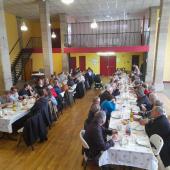 Pour célébrer 40 ans de travail en commun, les adhérents se sont réunis autour d’un repas ©FDCUMA
