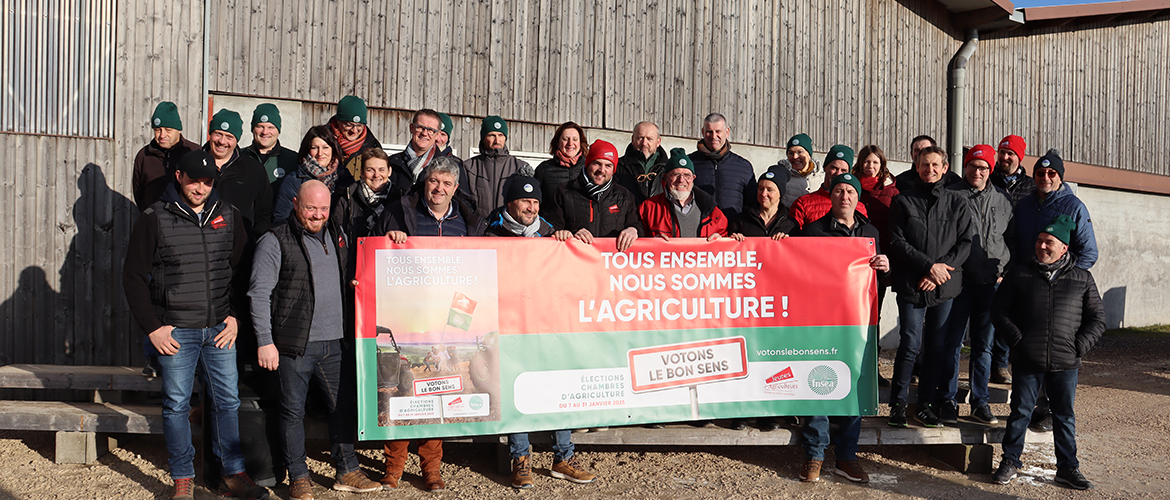 Les syndicats agricoles majoritaires JA-FDSEA font liste commune sous le slogan « Tous ensemble, nous sommes l’agriculture ! » © Photo Marion Falibois