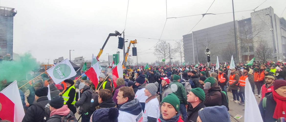 Les agriculteurs vosgiens faisaient partie des rangs des manifestants ce mardi 20 janvier à Strasbourg. © FDSEA 88