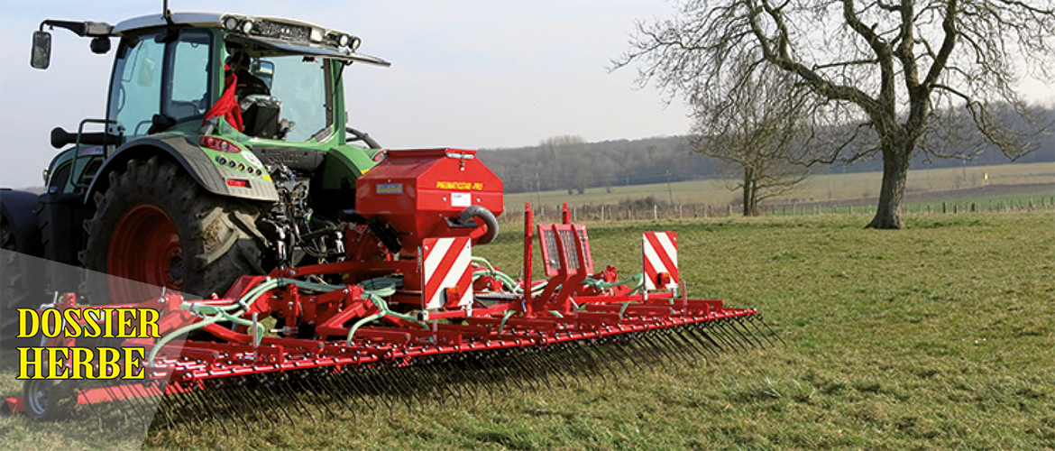 Le sursemis permet de réparer une prairie abîmée. © Photo Bérengère de Butler