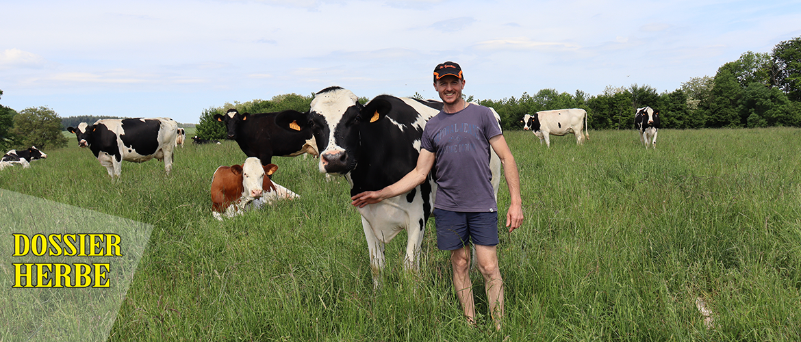 Cédric Granclair élève une cinquantaine de vaches laitières, à Nonville, dans les Vosges. © Photo Mélanie Becker