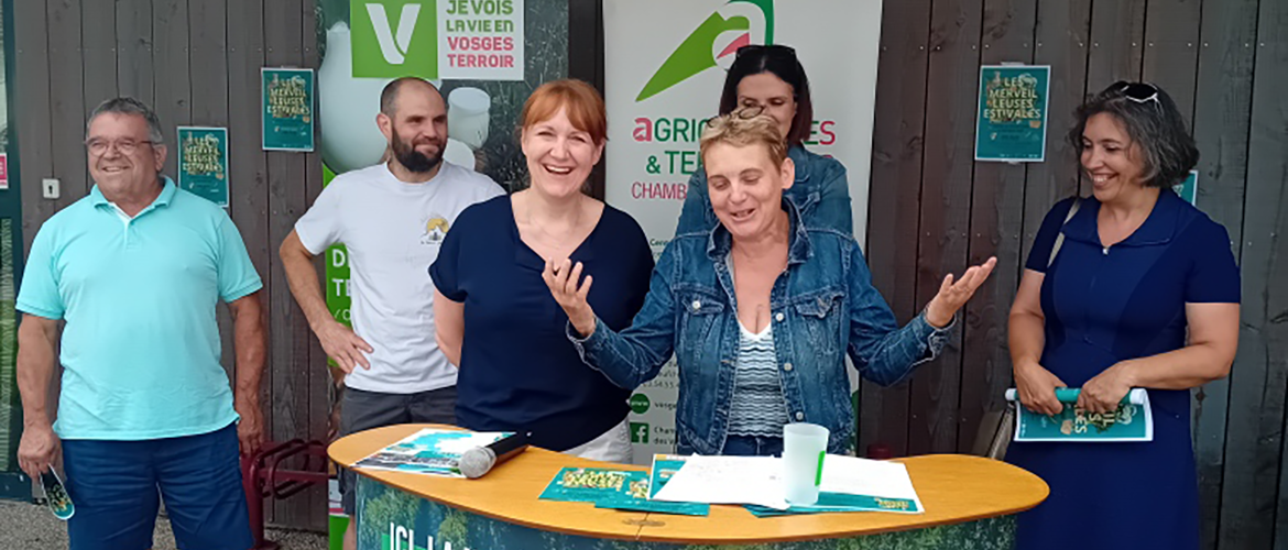 Isabelle Perry, élue en charge de l'agritourisme à la Chambre d'agriculture, animait la présentation de l’événement. ©Chambre d’agriculture des Vosges Isabelle Perry, élue en charge de l'agritourisme à la Chambre d'agriculture, animait la présentation de l’événement. ©Chambre d’agriculture des Vosges