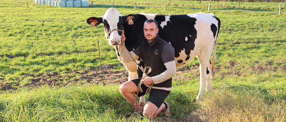 Jules Accorsi, 25 ans, passionné de génétique souhaite se lancer dans les concours d’élevage. © Photo Marion FALIBOIS