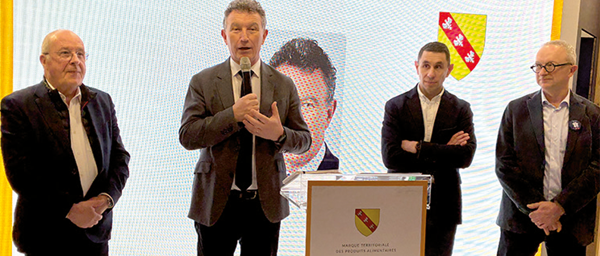 C’est sous la houlette du président de la Région Grand Est, Franck Leroy, que les acteurs d’Agria ont lancé la nouvelle marque “Savourez la Lorraine“. © Photo DR
