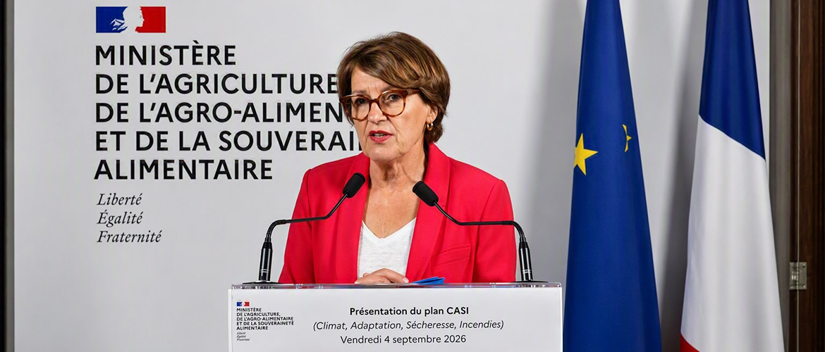 Annie Genevard lors de la présentation du plan CASI le 4 septembre 2026. © Photo sous licence CC